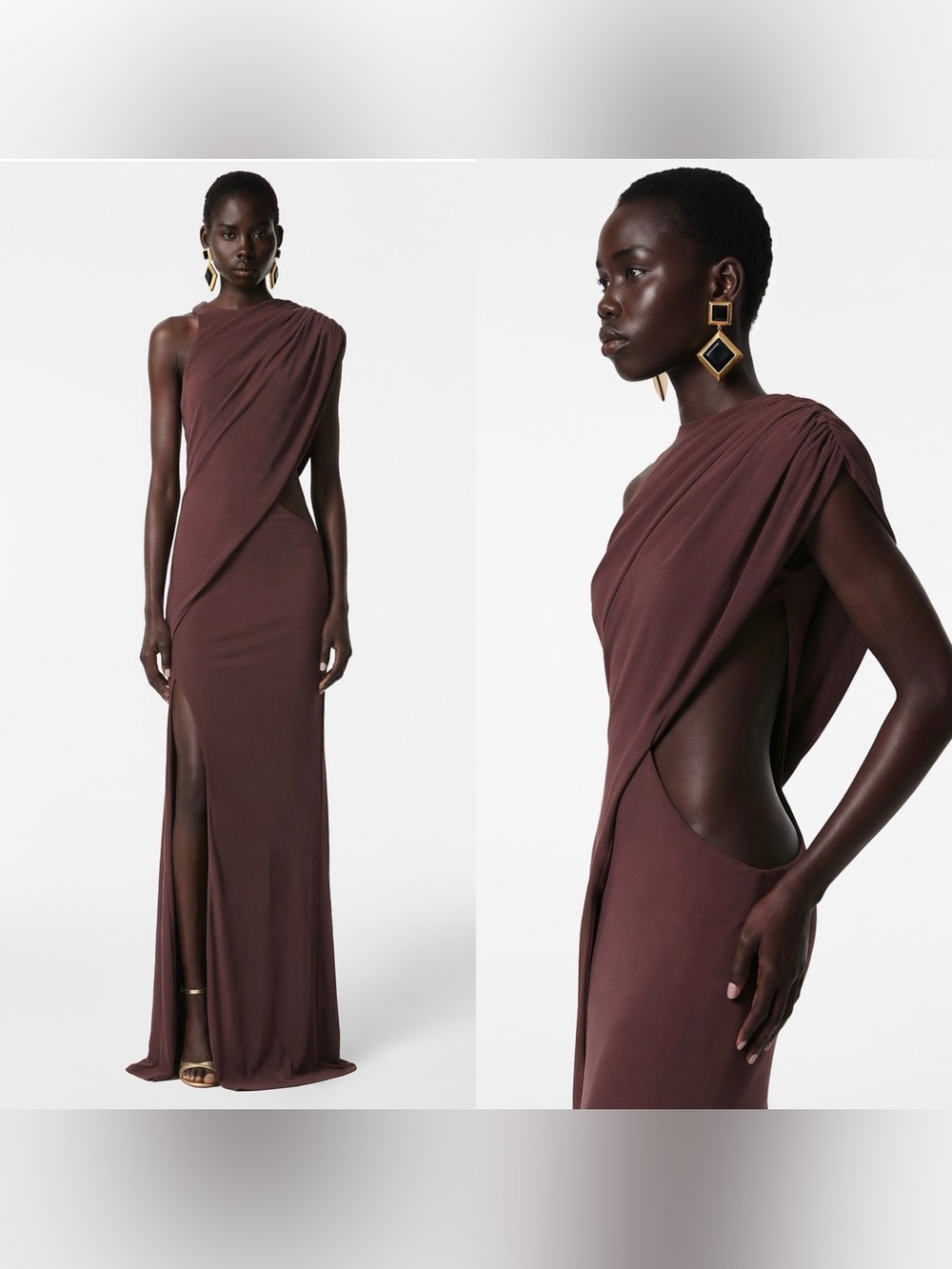 NWT REVOLVE LOS ANGELES Rielle cut out Dress in Brown